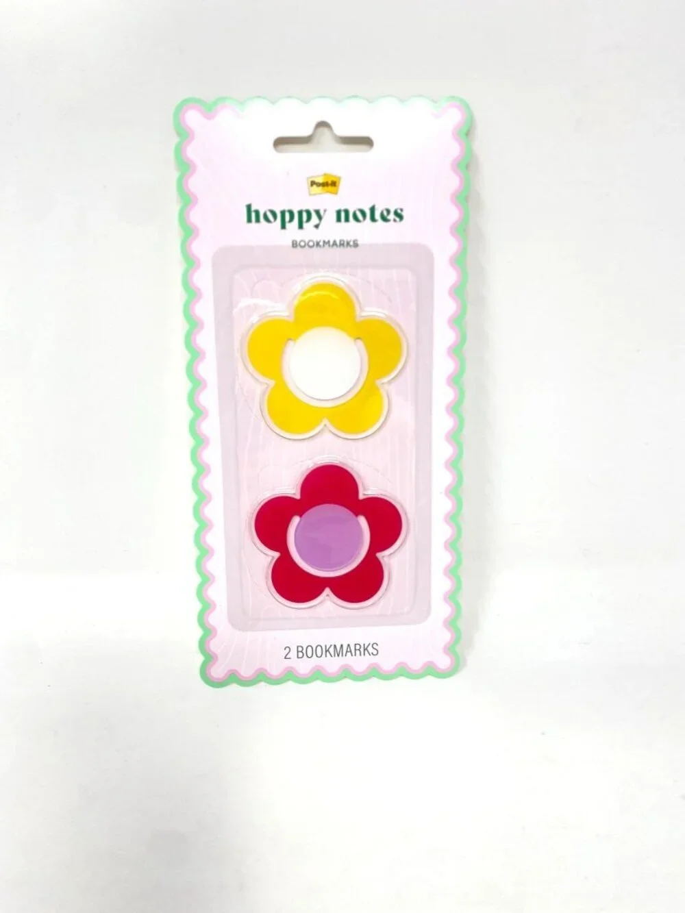 Post-it 2 Pack Hoppy Notes Pink and Yellow Flower Bookmarks Spring Easter